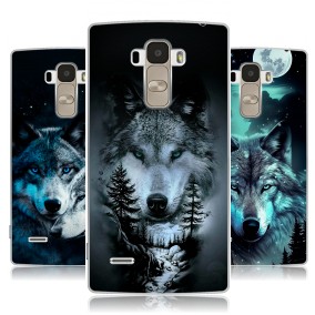 Дизайнерский силиконовый чехол для LG G4 Stylus Волки