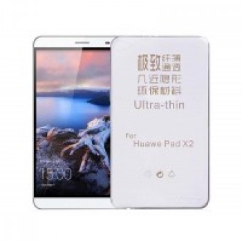 Силиконовый матовый полупрозрачный чехол для Huawei MediaPad X2 Белый
