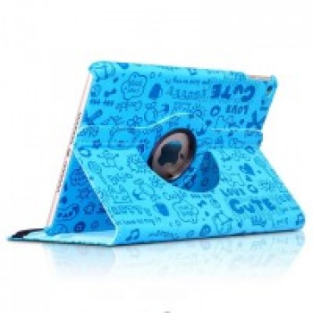Текстурный чехол подставка роторный для Ipad Mini 4 Голубой