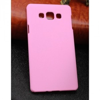 Пластиковый матовый непрозрачный чехол для Samsung Galaxy A7 Розовый