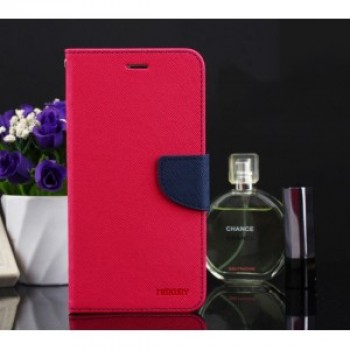 Чехол портмоне подставка на силиконовой основе на дизайнерской магнитной защелке для Samsung Galaxy A5 (2016) Пурпурный