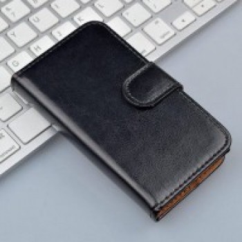Чехол портмоне подставка на пластиковой основе на магнитной защелке для Alcatel One Touch POP 3 5.5 Черный