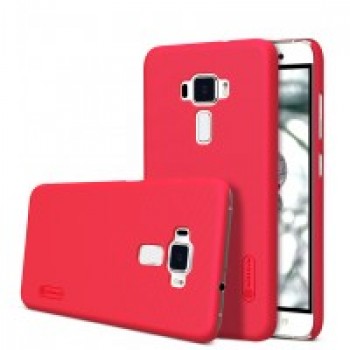 Пластиковый непрозрачный матовый нескользящий премиум чехол для Asus ZenFone 3 5.2 Красный