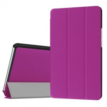 Сегментарный чехол книжка подставка на непрозрачной поликарбонатной основе для Huawei MediaPad M3 Фиолетовый