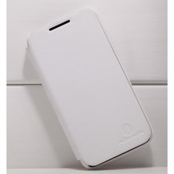 Кожаный чехол книжка горизонтальная для Huawei Ascend D1 Белый