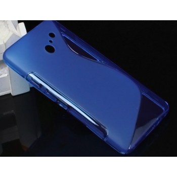 Силиконовый чехол S полупрозрачный для Huawei Ascend D2 Синий