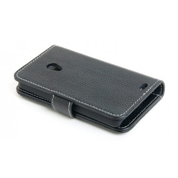 Кожаный чехол портмоне для Meizu MX2 Черный