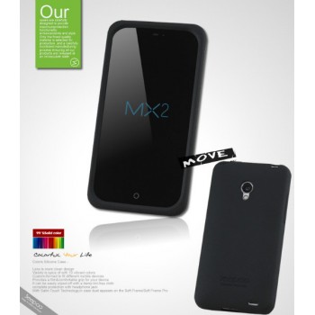 Силиконовый чехол премиум для Meizu MX2 Черный