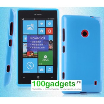 Силиконовый чехол для Nokia Lumia 520/525 Голубой