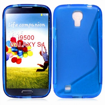 Силиконовый чехол S для Samsung Galaxy S4 Голубой