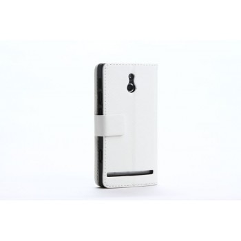 Чехол кожаный книжка горизонтальная для Sony Xperia P Белый