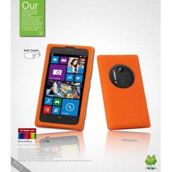 Силиконовый чехол премиум для Nokia Lumia 1020 Оранжевый