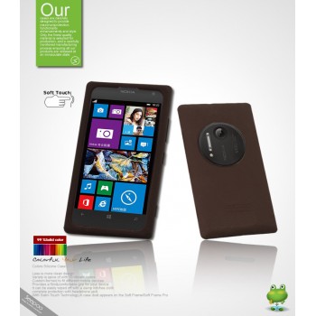 Силиконовый чехол премиум для Nokia Lumia 1020 Коричневый
