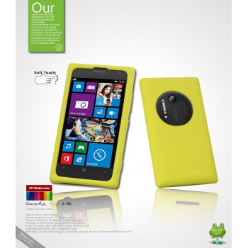 Силиконовый чехол премиум для Nokia Lumia 1020 Желтый