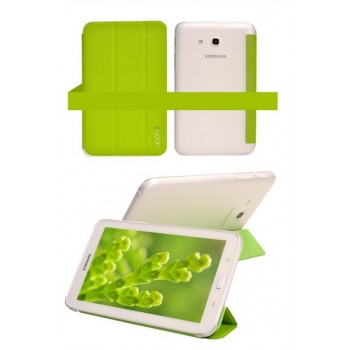 Текстурный чехол флип подставка сегментарный на полупрозрачной поликарбонатной основе для Samsung Galaxy Tab Pro 8.4 Зеленый