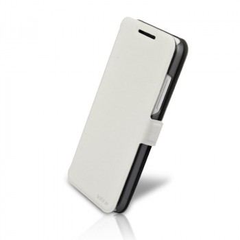 Чехол флип подставка с застежкой для HTC Desire 300 Белый