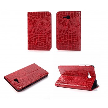 Чехол подставка серия Croco Pattern для Samsung Galaxy Tab 3 Lite 7.0 Красный