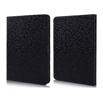 Чехол портмоне подставка текстурный серия Honeycomb для Samsung Galaxy Tab 4 10.1 Черный