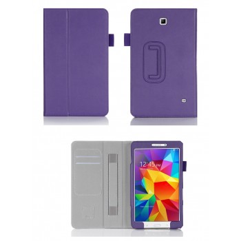 Чехол подставка с внутренними карманами и держателем кисти серия Full Cover для Samsung Galaxy Tab 4 8.0 Фиолетовый