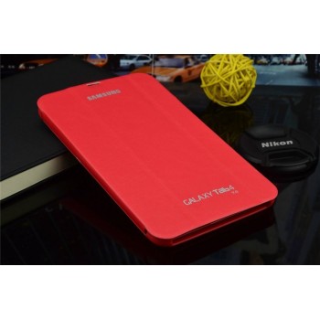 Чехол смарт флип подставка сегментарный серия Smart Cover для Samsung Galaxy Tab 4 7.0 Красный