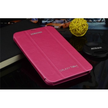 Чехол смарт флип подставка сегментарный серия Smart Cover для Samsung Galaxy Tab 4 7.0 Розовый