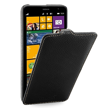 Кожаный чехол книжка вертикальная (нат. кожа) для Nokia Lumia 1320