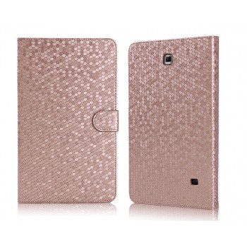 Чехол портмоне подставка текстурный серия Honeycomb для Samsung Galaxy Tab 4 8.0 Бежевый