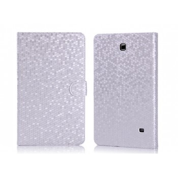 Чехол портмоне подставка текстурный серия Honeycomb для Samsung Galaxy Tab 4 8.0 Серый