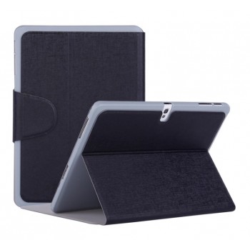 Чехол смарт флип подставка текстурный с застежкой для Samsung Galaxy Tab Pro 10.1 Черный