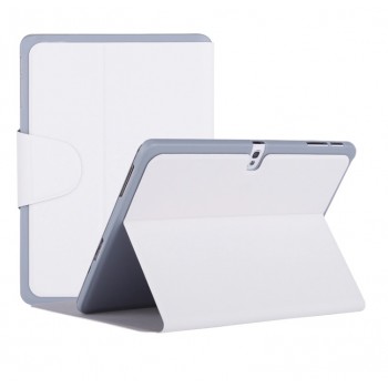 Чехол смарт флип подставка текстурный с застежкой для Samsung Galaxy Tab Pro 10.1 Белый