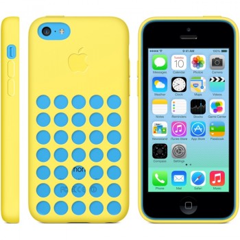Оригинальный силиконовый чехол Apple для Iphone 5c Желтый