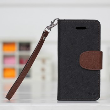 Чехол портмоне подставка для Iphone 5c Черный
