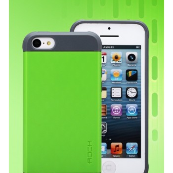 Чехол силикон/поликарбонат D-Colour для Iphone 5c Зеленый