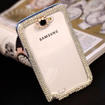 Пластиковый чехол окантовка-стразы для Samsung Galaxy Note 3