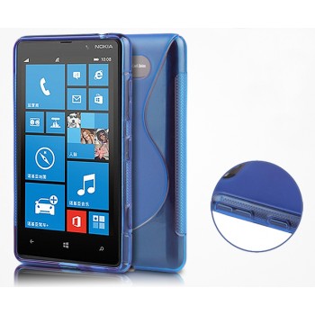 Силиконовый чехол серия S для Nokia Lumia 820 Синий