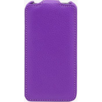 Чехол кожаный книжка вертикальная для Sony Xperia ZL Фиолетовый