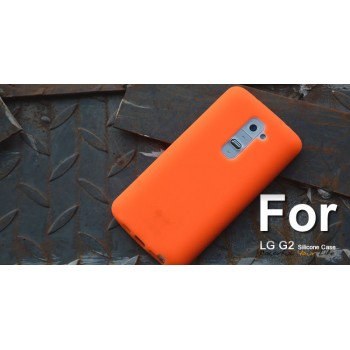 Силиконовый чехол софт тач премиум для LG Optimus G2 Оранжевый