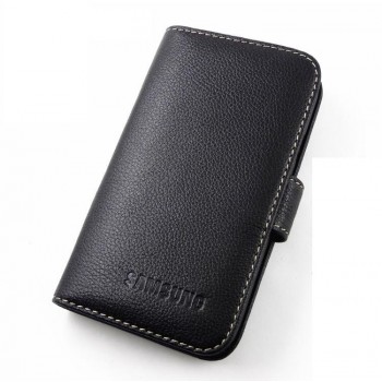 Кожаный чехол книжка горизонтальная портмоне (нат. кожа) для Samsung Galaxy Win GT-I8552