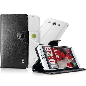 Чехол кожаный портмоне подставка для LG Optimus G Pro E988