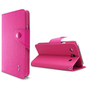 Чехол портмоне подставка для LG Optimus G Pro E988 Розовый