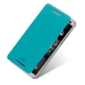 Чехол флип подставка водоотталкивающий для HTC Desire 700 Голубой