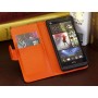Кожаный чехол портмоне (нат. кожа) для HTC Desire 700