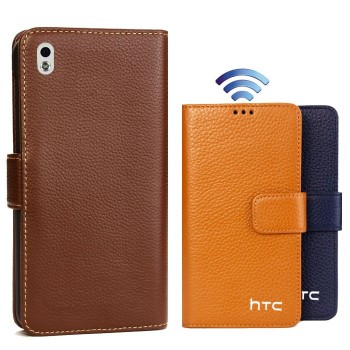 Кожаный чехол портмоне (нат. кожа) для HTC Desire 816
