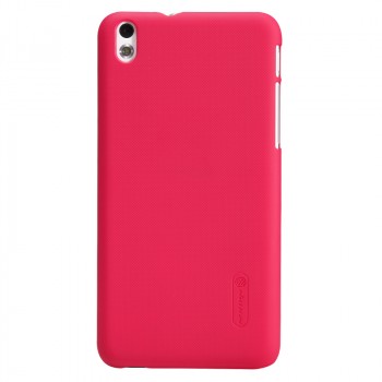 Пластиковый матовый премиум чехол для HTC Desire 816 Красный