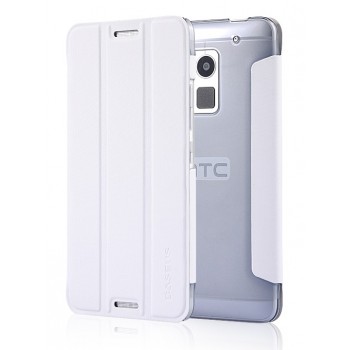 Чехол флип подставка сегментарный для HTC One Max Белый