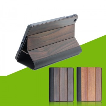 Эксклюзивный деревянный чехол подставка (сандал/нат. кожа) для Ipad Mini 2 Retina