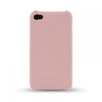 Кожаный чехол накладка Back Cover (нат. кожа) для Iphone 5c розовая