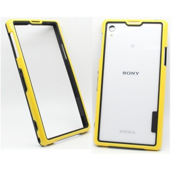 Бампер серия Dual Color для Sony Xperia Z1 Желтый