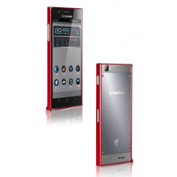 Ультратонкий металлический бампер для Lenovo IdeaPhone K900 Красный