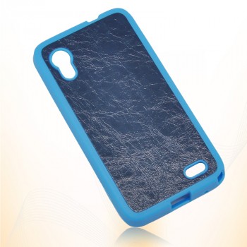 Силиконовый чехол серия Leather Thief для Lenovo IdeaPhone S720 Синий